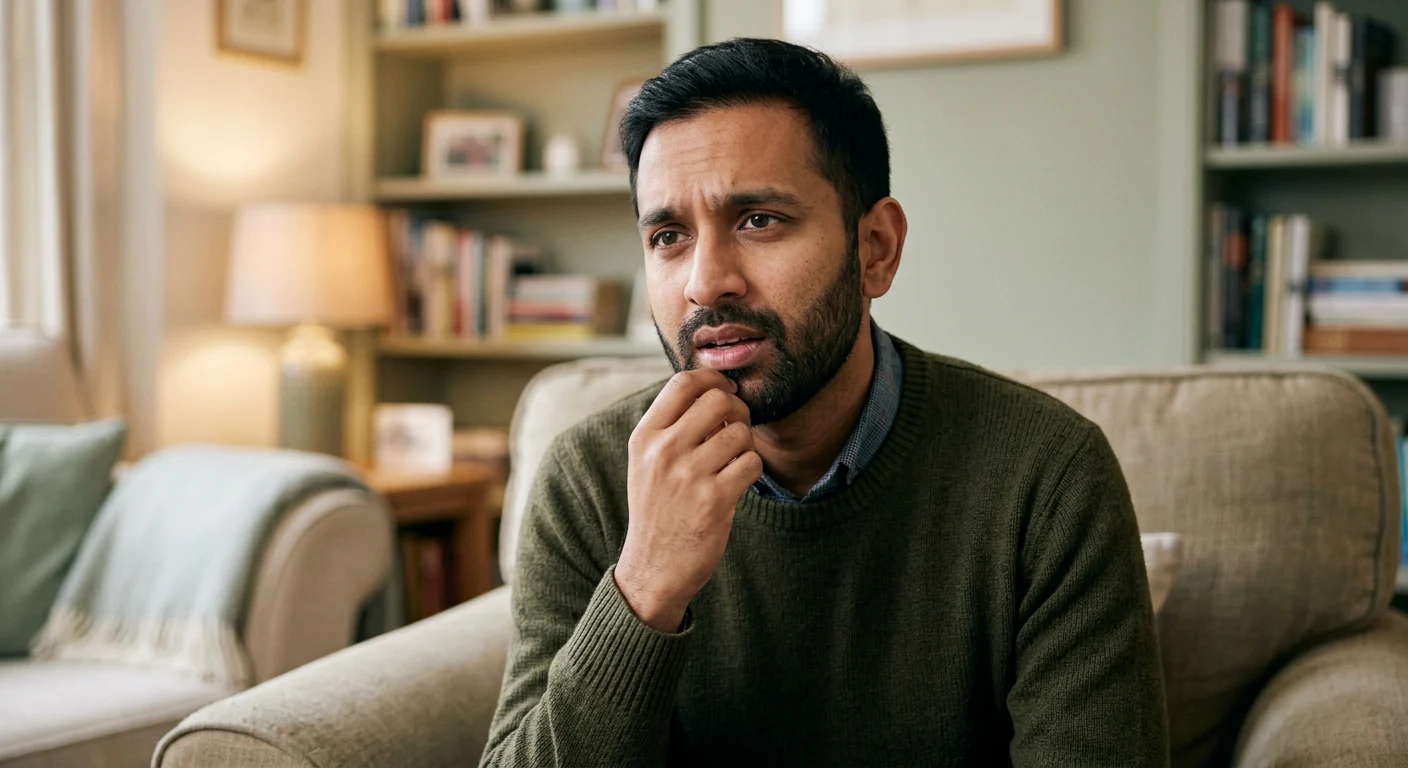 Do I need therapy? A man looking confused and in need of help